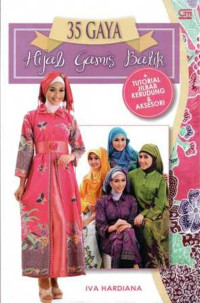 35 Gaya Hijab gamis Batik